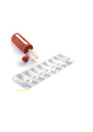 Isform, 16 halvm�neformede isforme til mini-ispinde, inklusiv 100 mini-ispinde af tr�